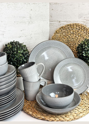 Тарілка обідня Antigo 26.5 см Grey IN0026ANT Intrendo (315931022)