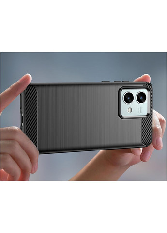 Чохол Carbon Fiber для Motorola Moto G84 Black Lenuo (366017482)