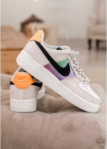 Сірі Осінні кросівки чоловічі nike air force 1 white grey 3 найк аір форс 1 преміум No Brand