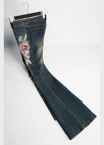 Женские винтажные клешеные джинсы S-1651 Синий Tantra - (272797649)