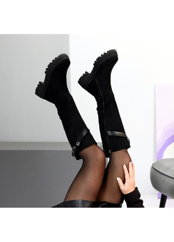 Зимние черные сапоги Helen