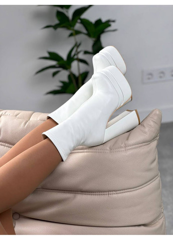 Белые демисезонная белые ботильоны tamali Helen