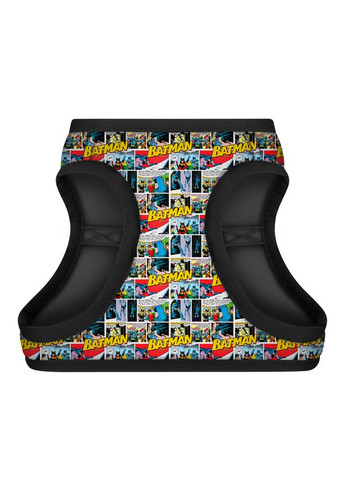 Шлея для собак мягкая Clothes с QR паспортом, рисунок "Бэтмен комикс",, В 28-31 см, С 20-22 см WAUDOG (363199957)