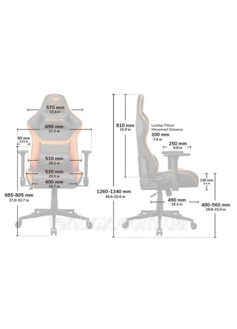 Крісло для геймера ARMOR ONE V2 Cougar (387339328)