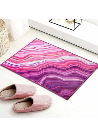 Набор коврики для ванной и туалета Print 204-2 57х90 и 57х60 см розовый No Brand (364969176)