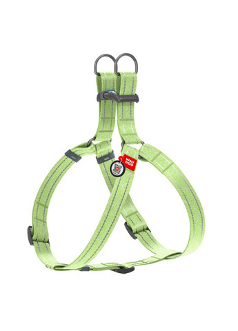 Шлея Re-cotton з QR паспортом, M, Ш 20 мм, Д 50-80 см салатовий WAUDOG (322642722)