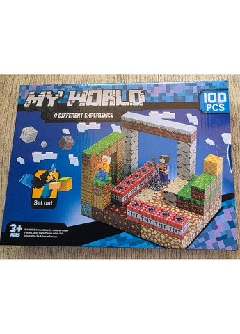 Магнітний конструктор Майнкрафт My World Блоки с фігурками 100 деталей Minecraft (367960500)