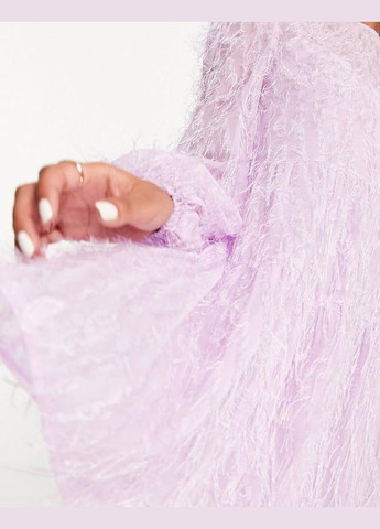 Сиреневое сккни мини с имитацией перьев Asos