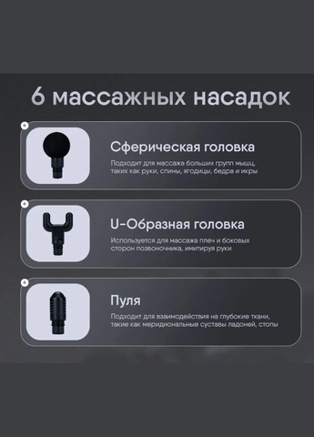 Перкусійний масажер MDHL (Black) електромасажер вібраційний, пістолет масажний MDH 7017 (301214730)