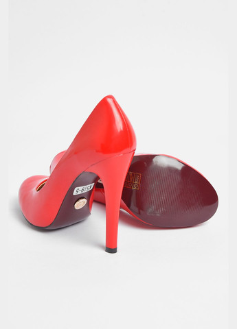 Туфли женские красного цвета Let's Shop на высоком каблуке