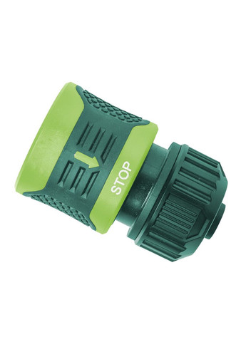 Конектор (1/2", 61 мм) муфта двокомпонентна з автостопом (22354) Verto (306552184)