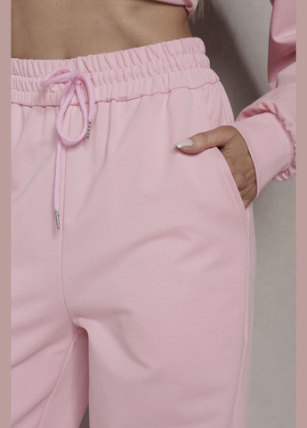 Спортивные штаны женские розового цвета Let's Shop (290981524)