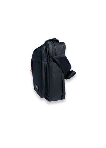 Чоловіча сумка через плече 66101, два відділи, дві кишені на лицьовій стороні розмір 25*20*10 см чорна Jinpaidi (286421580)