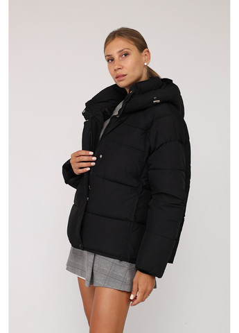 Чорна зимня куртка жіноча колір чорний цб-00277859 Yuki