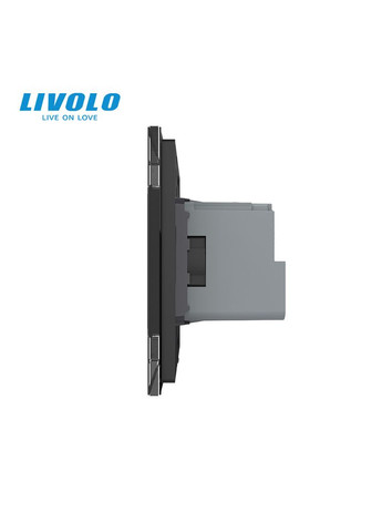 Радиоуправляемая (дистанционная) розетка с пультом, чёрная, с заземлением и защитными шторками, управление со смартфона, Livolo (371777498)