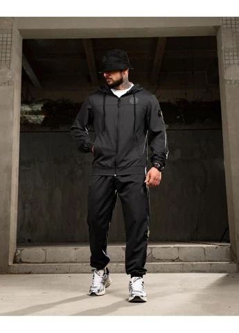 Спортивний комплект Stone Island LIMIX графіт чоловічий з капюшоном Double Weave No Brand (392963239)