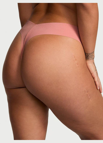 Трусики-стрінги жіночі безшовні No-Show Thong Panty персикові Victoria's Secret (354700542)