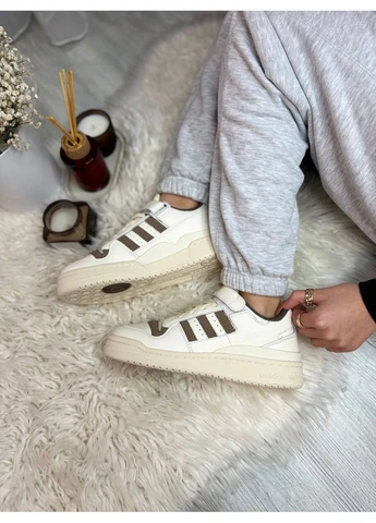 КРОСІВКИ ЖІНОЧІ ADIDAS FORUM WHITE BEIGE BROWN АДІДАС ФОРУМ БІЛІ No Brand білі демісезони (392006448)
