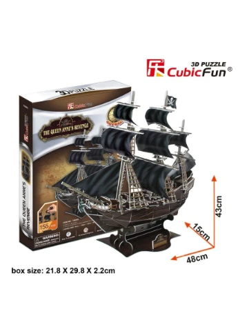 CubicFun Трехмерный пазл-конструктор КОРАБЛЬ МЕСТЬ КОРОЛЕВЫ ГАННЫ (280888) Cubic Fun (389101823)