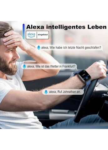 Умные часы Bambooinn IDW26: для мужчин и женщин, Bluetooth-звонки, Alexa, 1,85 дюйма, пульсометр, SpO2 Smart (356493956)