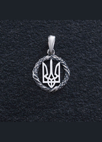 Серебряный кулон Герб Украины Тризуб 1060 Oniks (264644432)