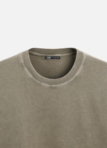 Хаки (оливковая) футболка Zara