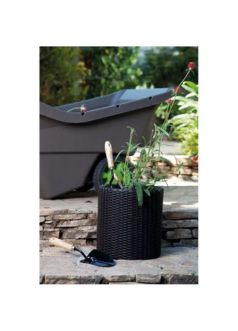 Цветочный горшок Medium Cylinder Planter антрацит 229123 Keter (317304043)