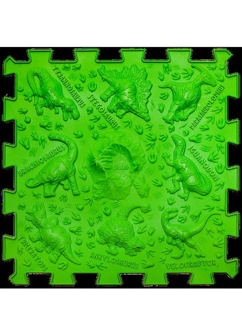 Массажный коврик Ортек Динозавры Пазлы 8 эл. + 8 Треугольников 28x28 см Ortek (372128998)