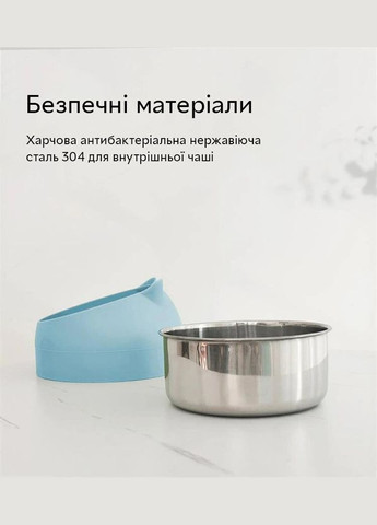 Миска для тварин Semi для котів та собак 16 см діаметр площини з нахилом 15°, Blue Semi Line (324607777)