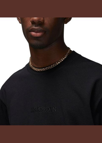 Черная футболка air brand wordmark tee black Jordan