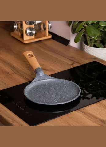 Сковорода для блинов с антипригарным мраморным покрытием 20 см, серый MGC (322771261)