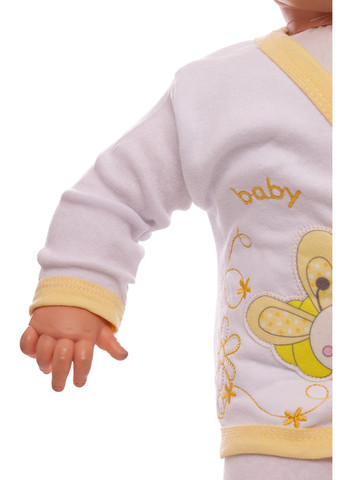 Жовтий комплект для новонародженого трикотажний бджілка жовтий 68 см (37640) BABYKROHA