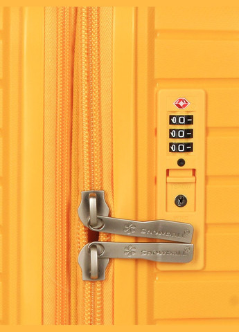 Чемодан большой L полипропилен с расширением 20103 77,5×53,5×32,5см 116+17л Желтый Snowball (297643999)