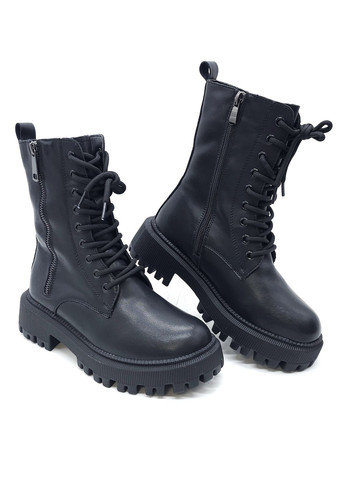 Осенние женские ботинки зимние черные кожаные ii-11-12 23 см(р) It is