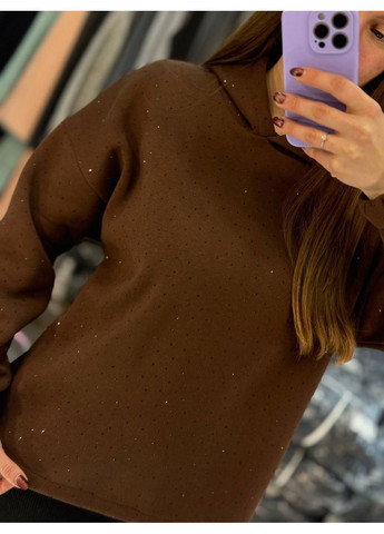 Кофта 1681 батник декорована стразами з капюшоном,турецька трьохнитка на флісі Україна (368464981)