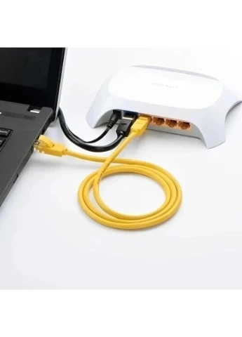 Патч-корд 1 м, UTP, Yellow, NW103, Cat.5e, CCA, PVC (11230) 11230_NW103 Ugreen (395338596)