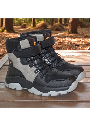 Зимові черевики на овчині для хлопчика, дутики на липучках для хлопчика, зимові хайтопи для підлітка Клібі Clibee (367020262)