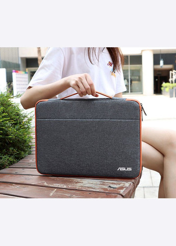 Сумка для ноутбука или документов 15,6" Серая с оранжевым (код: IBN039SJ3) Digital (325449193)