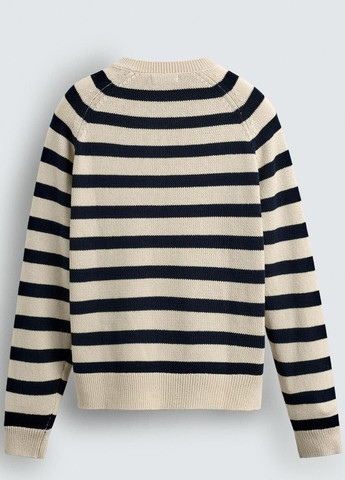 Разноцветный демисезонный лонгслив Zara в полоску