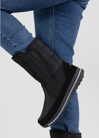 Дутики жіночі з хутром на липучку чорні (3104) Progress (312324377)