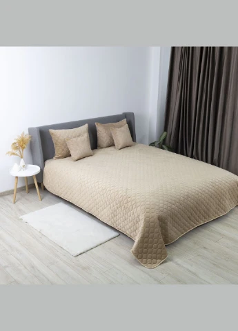 Покрывало ТЕП "" 150*210 см Золотой беж/Ромб круглый ТЕП VELOUR (304270172)
