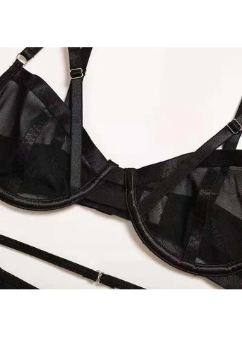 Чорний демісезонний жіноча сексуальна спідня білизна жіноча. прозорий жіночий комплект спідньої білизни з трусиками та ліфчиком. xl China