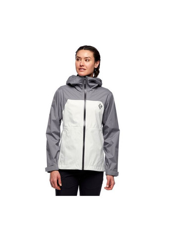Комбінована демісезонна куртка жіноча tormline stretch rain shell s білий-сірий Black Diamond