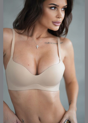 Бежевий безшовний бюстгальтер безшовний Mandhari без кісточок