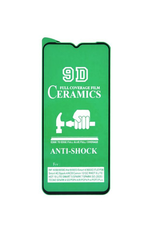 Противоударная защитная пленка Ceramics для Infinix Hot 20 5G Full Glue с черной рамкой, глянцевая Lion (306557895)