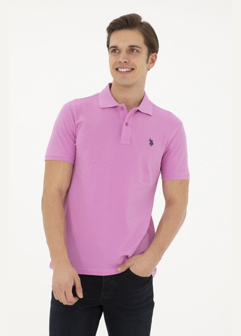 Фиолетовая футболка поло мужское U.S. Polo Assn.