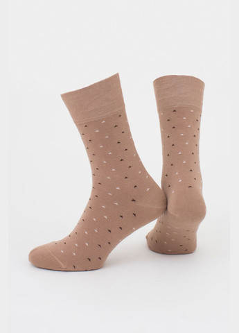 Коричневі шкарпетки чоловічі Giulia горошок (302297622)