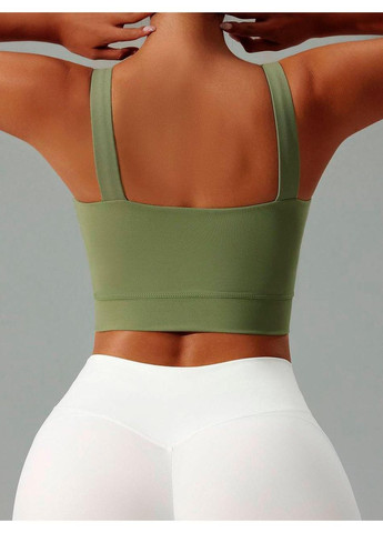 Спортивный топ с бюсгалтором, оливковый No Brand (350916001)