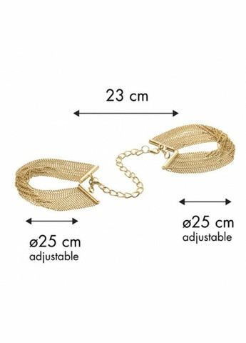 Золотой демисезонный браслеты-наручники indiscrets золотые, os Bijoux