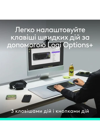 Комплект (клавиатура + мышь) POP Icon Combo Bluetooth UA Lilac (920-013078) [121103] Logitech (400891651)